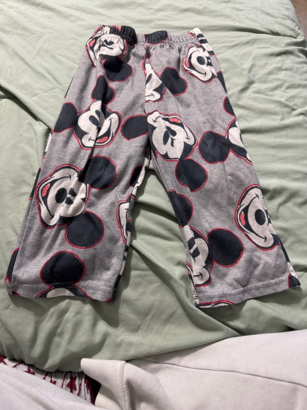 Kids Gray Mickey Mouse Fleece Pajama Pants